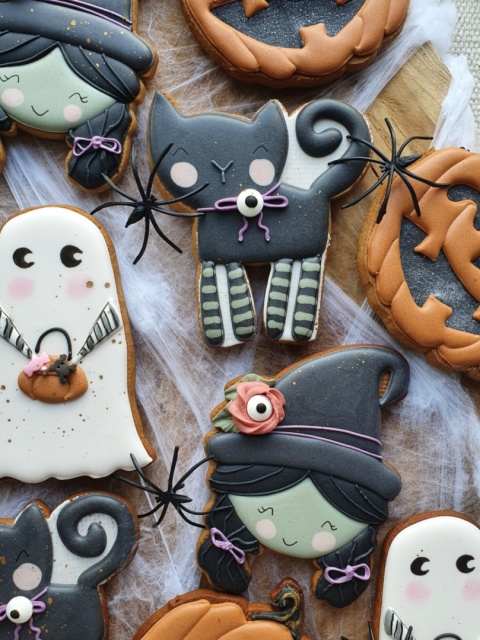 Ciastko duch z cukierkami halloween Ciastko duch z cukierkami halloween