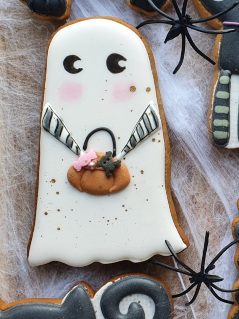 Ciastko duch z cukierkami halloween Ciastko duch z cukierkami halloween