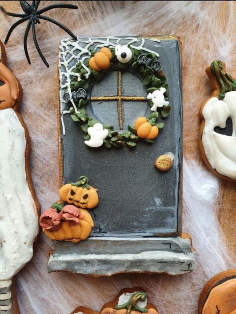 Ciastko straszne drzwi halloween Ciastko straszne drzwi halloween
