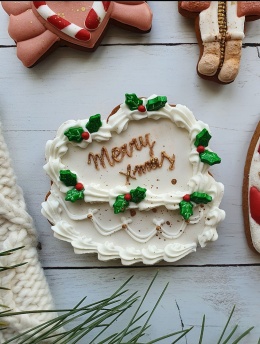 Pierniczek świąteczny torcik Merry Xmas