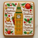 Ciastko lukrowane BIG BEN BOŻE NARODZENIE roz.XL PION ręcznie robione Ciastko lukrowane BIG BEN BOŻE NARODZENIE roz.XL PION ręcznie robione