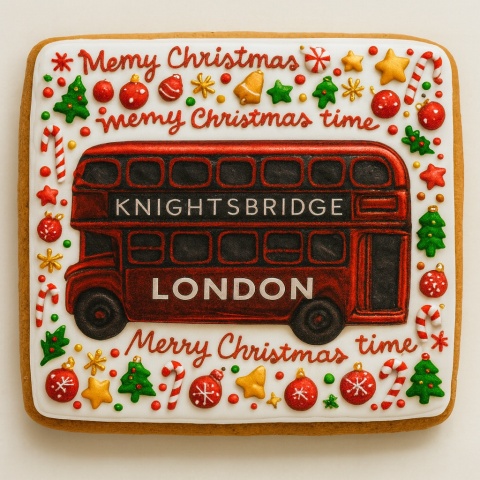 Ciastko lukrowane BUS BOŻE NARODZENIE roz.M POZIOM ręcznie robione