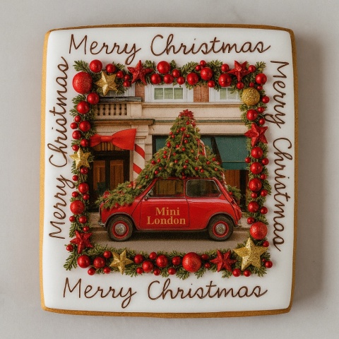 Ciastko lukrowane MINI BOŻE NARODZENIE roz.M PION ręcznie robione Ciastko lukrowane MINI BOŻE NARODZENIE roz.M PION ręcznie robione