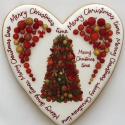 Ciastko lukrowane RED TREE BOŻE NARODZENIE roz.XL SERCE ręcznie robione