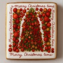 Ciastko lukrowane RED TREE BOŻE NARODZENIE roz.M PION ręcznie robione