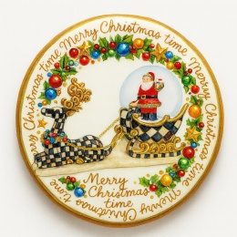 Ciastko lukrowane SANTA CLAUS BOŻE NARODZENIE roz.L KOŁO ręcznie robione