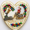 Ciastko lukrowane SANTA CLAUS BOŻE NARODZENIE roz.M SERCE ręcznie robione