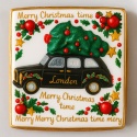 Ciastko lukrowane TAXI NO1 BOŻE NARODZENIE roz.L KWADRAT ręcznie robione Ciastko lukrowane TAXI NO1 BOŻE NARODZENIE roz.L KWADRAT ręcznie robione