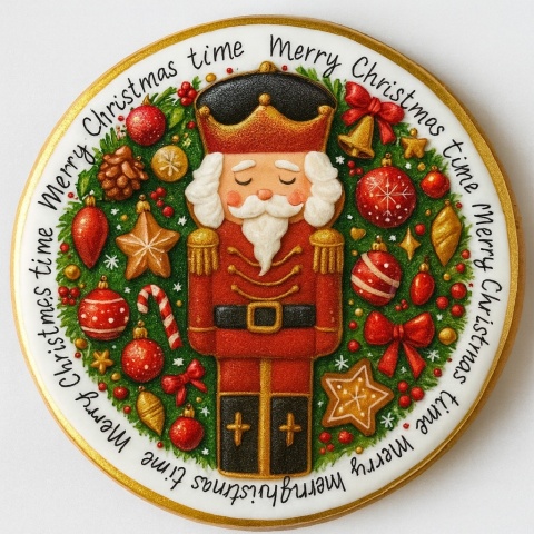 Ciastko lukrowane Dziadek Do Orzechów No11 koło roz.XL ręcznie robione Ciastko lukrowane Dziadek Do Orzechów No11 koło roz.XL ręcznie robione