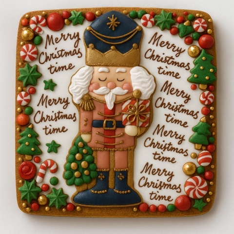 Ciastko lukrowane Dziadek Do Orzechów No13 prosto roz.XL ręcznie robione Ciastko lukrowane Dziadek Do Orzechów No13 prosto roz.XL ręcznie robione