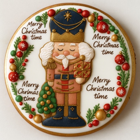 Ciastko lukrowane Dziadek Do Orzechów No15 koło roz.M ręcznie robione Ciastko lukrowane Dziadek Do Orzechów No15 koło roz.M ręcznie robione