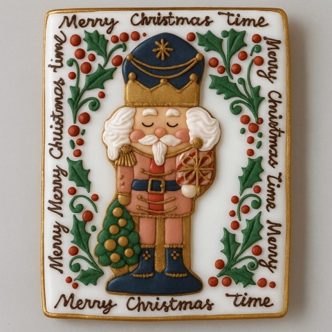 Ciastko lukrowane Dziadek Do Orzechów No14 prosto roz.M ręcznie robione