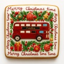 Ciastko lukrowane LONDON BUS BOŻE NARODZENIE roz.L POZIOM ręcznie robione