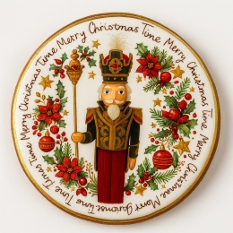 Ciastko lukrowane NUTCRACKER BOŻE NARODZENIE roz.S KOŁO ręcznie robione