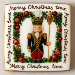 Ciastko lukrowane NUTCRACKER NO4 BOŻE NARODZENIE roz.M KWADRAT ręcznie robione