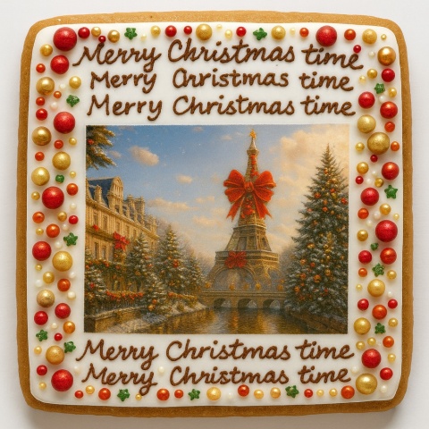 Ciastko lukrowane Paris NO1 BOŻE NARODZENIE roz.XL POZIOM ręcznie robione Ciastko lukrowane Paris NO1 BOŻE NARODZENIE roz.XL POZIOM ręcznie robione