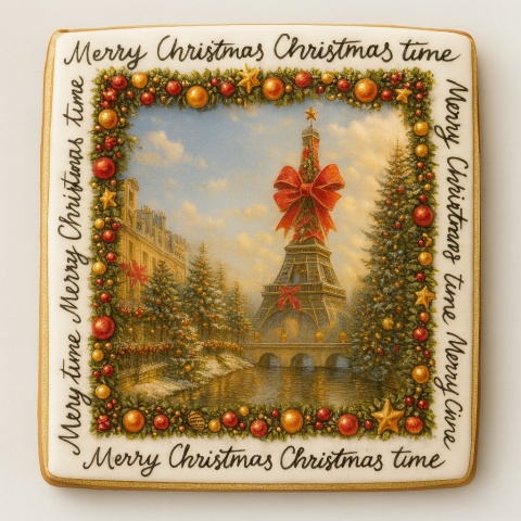 Ciastko lukrowane Paris BOŻE NARODZENIE roz.S PION ręcznie robione Ciastko lukrowane Paris BOŻE NARODZENIE roz.S PION ręcznie robione