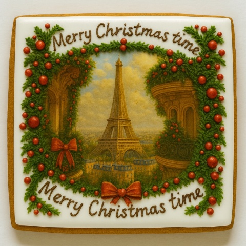 Ciastko lukrowane Paris NO3 BOŻE NARODZENIE roz.S POZIOM ręcznie robione Ciastko lukrowane Paris NO3 BOŻE NARODZENIE roz.S POZIOM ręcznie robione