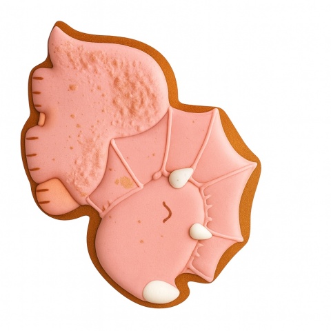 Ciastko lukrowane BlossomE cafe MAŁY DINO PINK ręcznie robione