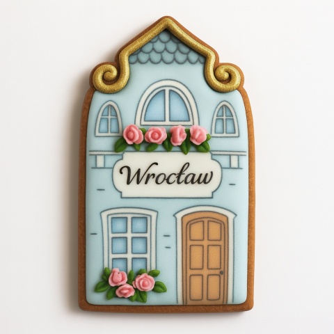 Ciastko lukrowane BlossomE cafe KAMIENICZKA MAŁA NIEBIESKA ręcznie robione Ciastko lukrowane BlossomE cafe KAMIENICZKA MAŁA NIEBIESKA ręcznie robione