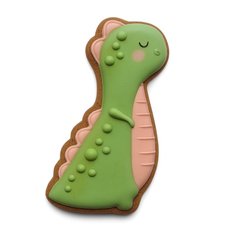 Ciastko lukrowane BlossomE cafe MAŁY DINO ZIELONY ręcznie robione