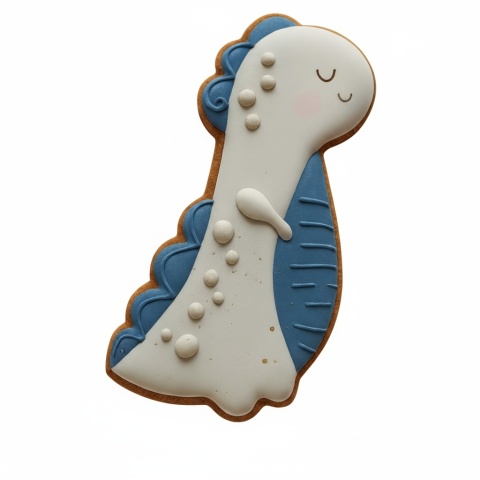 Ciastko lukrowane BlossomE cafe MAŁY DINO NIEBIESKI ręcznie robione