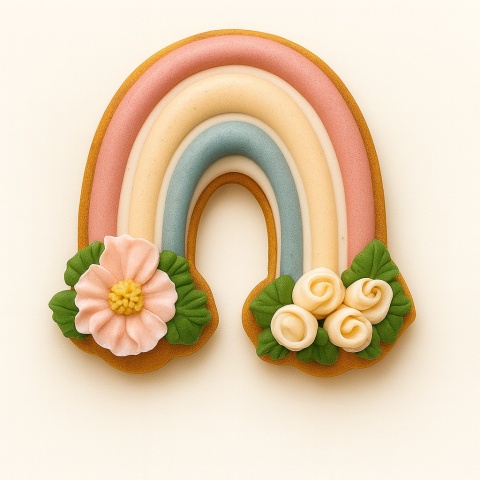 Ciastko lukrowane BlossomE cafe TĘCZA ręcznie robione