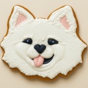 Ciastko lukrowane BlossomE cafe PIES MORDKA POMERANIAN biały