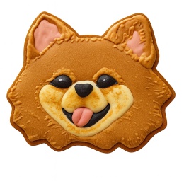 Ciastko lukrowane BlossomE cafe PIES MORDKA POMERANIAN beżowy