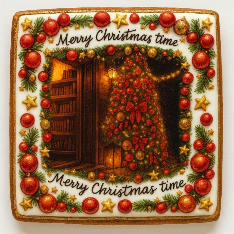 Ciastko lukrowane Christmas tree NO2 BOŻE NARODZENIE roz.XL KWADRAT ręcznie robione Ciastko lukrowane Christmas tree NO2 BOŻE NARODZENIE roz.XL KWADRAT ręcznie robione