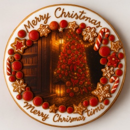 Ciastko lukrowane Christmas tree NO2 BOŻE NARODZENIE roz.M KOŁO ręcznie robione