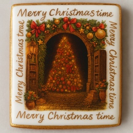 Ciastko lukrowane Christmas tree NO3 BOŻE NARODZENIE roz.M PION ręcznie robione
