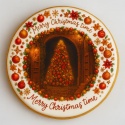 Ciastko lukrowane Christmas tree NO3 BOŻE NARODZENIE roz.XL KOŁO ręcznie robione