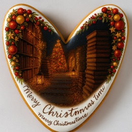 Ciastko lukrowane Christmas tree NO4 BOŻE NARODZENIE roz.XL SERCE ręcznie robione
