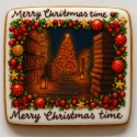 Ciastko lukrowane Christmas tree NO4 BOŻE NARODZENIE roz.S POZIOM ręcznie robione