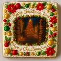 Ciastko lukrowane Christmas tree NO4 BOŻE NARODZENIE roz.S PION ręcznie robione