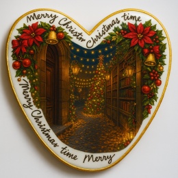 Ciastko lukrowane Christmas tree NO5 BOŻE NARODZENIE roz.S SERCE ręcznie robione