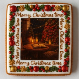 Ciastko lukrowane Christmas tree OLD BOŻE NARODZENIE roz.S PION ręcznie robione