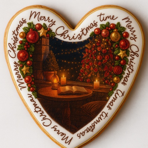 Ciastko lukrowane Christmas tree OLD BOŻE NARODZENIE roz.S SERCErobione Ciastko lukrowane Christmas tree OLD BOŻE NARODZENIE roz.S SERCErobione