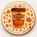Ciastko lukrowane PUMPKIN LATTE roz.M KOŁO Jesień ręcznie robione