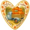 Ciastko lukrowane TRUCK PUMPKIN roz.XL serce Jesień ręcznie robione