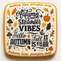 Ciastko lukrowane AUTUM SEASON roz.S PION Jesień ręcznie robione