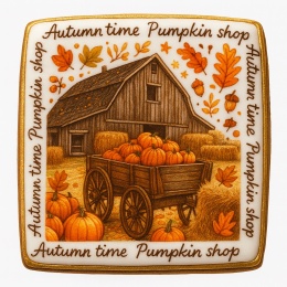 Ciastko lukrowane FARM PUMPKIN roz.M POZIOM Jesień ręcznie robione