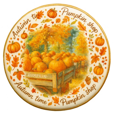 Ciastko lukrowane FARM PUMPKIN roz.M KOŁO Jesień ręcznie robione Ciastko lukrowane FARM PUMPKIN roz.M KOŁO Jesień ręcznie robione