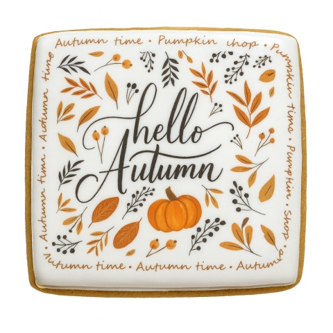 Ciastko lukrowane HALLO   AUTUMN N  roz.S POZIOM Jesień ręcznie robione