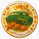 Ciastko lukrowane HALLOWEN GARDEN roz.XL KOŁO Jesień ręcznie robione