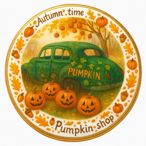 Ciastko lukrowane HALLOWEN GARDEN roz.M KOŁO Jesień ręcznie robione Ciastko lukrowane HALLOWEN GARDEN roz.M KOŁO Jesień ręcznie robione