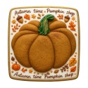 Ciastko lukrowane PUMPKIN CLASSIC roz.L  KWADRAT AT Jesień ręcznie robione