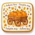 Ciastko lukrowane VILLAGE  AUTUMN N No.1 roz.XL POZIOM Jesień ręcznie robione