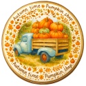Ciastko lukrowane BLUE BUS  PUMPKIN  roz.XL KOŁO Jesień ręcznie robione